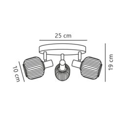 Nordlux Vintage Indoor Ceiling Light Black Glass E14 Adjustable Heads - Mains Powered, IP20 - thumbnail 7