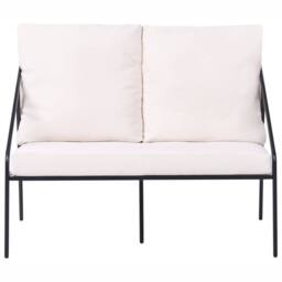 Wyld and Coco Black Metal Outdoor 4-Seater Set with Removable Covers - thumbnail 3