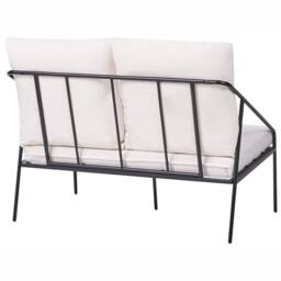 Wyld and Coco Black Metal Outdoor 4-Seater Set with Removable Covers - thumbnail 6