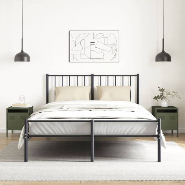Berkfield Home Timeless Bedside Cabinets¬†2 pcs Olive Green 35x39x43.5 cm Steel - image 1