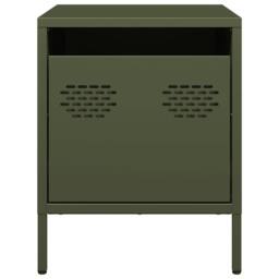 Berkfield Home Timeless Bedside Cabinets¬†2 pcs Olive Green 35x39x43.5 cm Steel - thumbnail 5