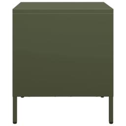Berkfield Home Timeless Bedside Cabinets¬†2 pcs Olive Green 35x39x43.5 cm Steel - thumbnail 7