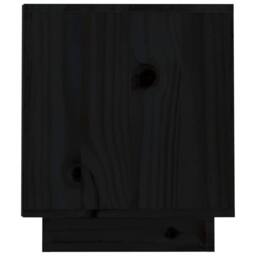 Berkfield Home TV Cabinet Black 70x34x40 cm Solid Wood Pine - Size: 70 x 34 x 40 cm - thumbnail 8