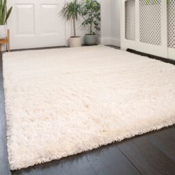 Kukoon Soft Fluffy Thick Pile Shaggy Area Rug, Living Room Bedroom Carpet Runner in Cream - Size: 60 cm x 110 cm - thumbnail 3