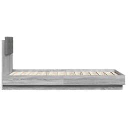 Berkfield Home Bed Frame without Mattress Grey Sonoma 75x190 cm Small Single - thumbnail 5