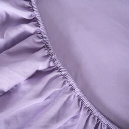 OHS Plain Dyed Non-Iron Fitted Bed Sheet in Lilac - Size: Single Fitted - thumbnail 2