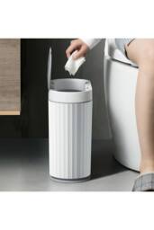 Living and Home 9L/7L Smart Sensor Rubbish Bin in Cool White - Size: Medium - thumbnail 5