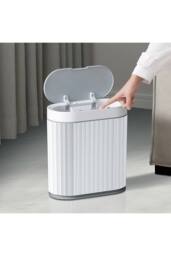 Living and Home 9L/7L Smart Sensor Rubbish Bin in Cool White - Size: Medium - thumbnail 4