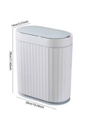 Living and Home 9L/7L Smart Sensor Rubbish Bin in Cool White - Size: Medium - thumbnail 9