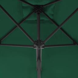 Berkfield Home Outdoor Parasol with Steel Pole 300 cm Green - thumbnail 5