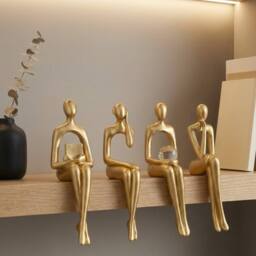 Garden Greatness Aureate Four Sitting Abstract Figurines - Size: 1 Pack - thumbnail 1