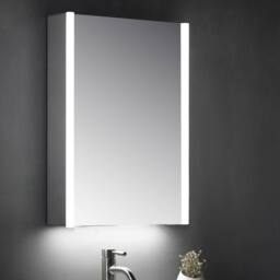 Bathroom Kingdom Eden Illuminated LED Mirror Cabinet 500x700mm in Silver