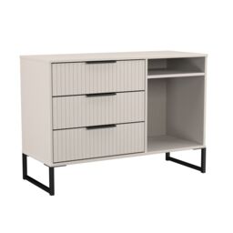 Ready Assembled 2 U Menai 3 Drawer TV Unit (Ready Assembled) in Taupe - thumbnail 7