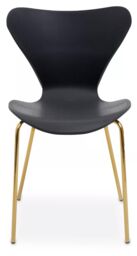 Orsina Elegant Design Dining Chair, Comfortable Breakfast Room Chair, Versatile Outdoor Chair in Gold - thumbnail 1