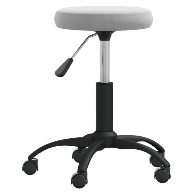 Berkfield Home Office Swivel Chair Light Grey Velvet - image 1