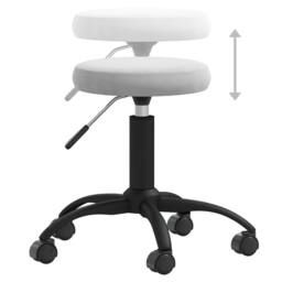 Berkfield Home Office Swivel Chair Light Grey Velvet - thumbnail 6