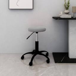 Berkfield Home Office Swivel Chair Light Grey Velvet - thumbnail 2