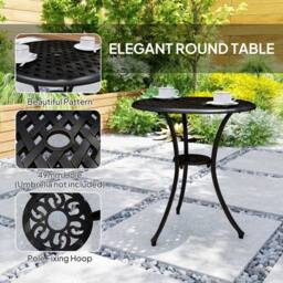 Wyld Haus Haloco 3 Piece Bronze Tone Cast Aluminium Bistro Set 2 Armchairs - thumbnail 6