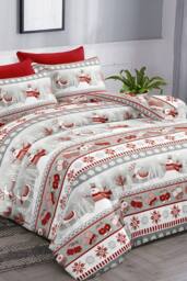 Ezysleep Scandi Snowman Christmas Duvet Set in Grey - Size: Single - thumbnail 2