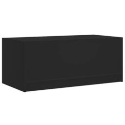 Berkfield Home Coffee Table with Glass Doors Black 102x50x42 cm - Size: 102 x 50 x 42 cm - thumbnail 8