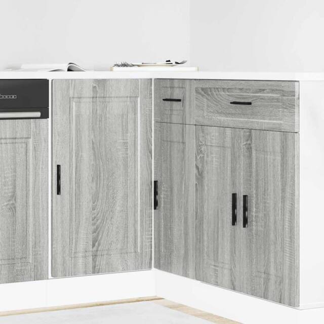Berkfield Home Kitchen Base Cabinet Porto Grey Sonoma Engineered Wood - image 1