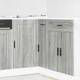 Berkfield Home Kitchen Base Cabinet Porto Grey Sonoma Engineered Wood - thumbnail 1