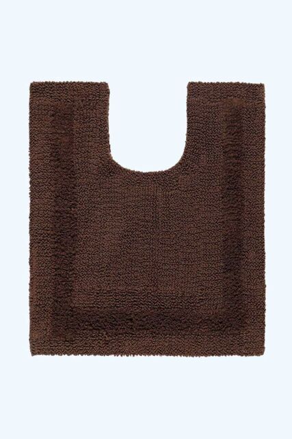 Homescapes Luxury Pedestal Mat Reversible 1600GSM 100% Cotton, 50 x 55cm Bath Mat in Chocolate - Size: 50 x 55 cm - image 1