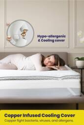 Brightr Sleep Brightr Titan Deluxe 2 in 1 Mattress Topper - Firm/Extra Firm in White - Size: EU Double - thumbnail 9