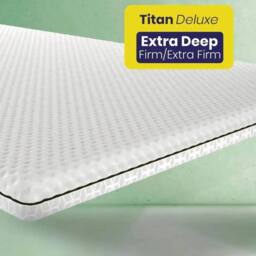 Brightr Sleep Brightr Titan Deluxe 2 in 1 Mattress Topper - Firm/Extra Firm in White - Size: EU Double - thumbnail 1