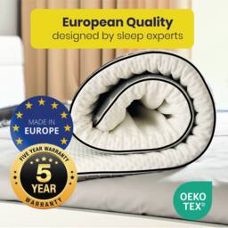 Brightr Sleep Brightr Titan Deluxe 2 in 1 Mattress Topper - Firm/Extra Firm in White - Size: EU Double - thumbnail 8