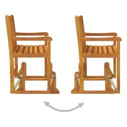 Berkfield Home Garden Swing Bench 110 cm Solid Acacia Wood in Brown - thumbnail 6