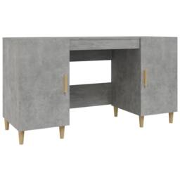 Berkfield Home Decorative Desk Concrete Grey 140x50x75 cm Engineered Wood - Size: 140 x 50 x 75 cm - thumbnail 3