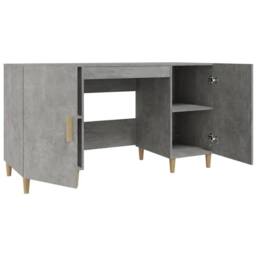 Berkfield Home Decorative Desk Concrete Grey 140x50x75 cm Engineered Wood - Size: 140 x 50 x 75 cm - thumbnail 7