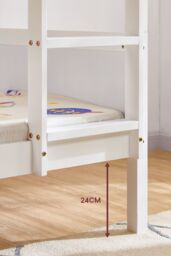 Home Discount Junior Vida Gemini Detachable Bunk Bed Children Kids Bedroom Furniture in White - Size: Single - thumbnail 9