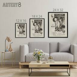 "Artery8 Poor Little Things Poster Sketch Steinlen Black Framed Canvas Wall Art in White - Size: W12"" x H16""" - thumbnail 4