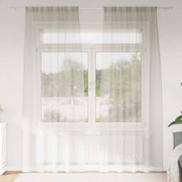 Berkfield Home Full Curtains with Curtains 2 pcs Cream 140 x 225 cm Polyester - thumbnail 2