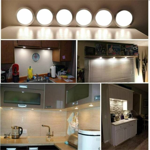 PAWNORA 6PCS Cool White LED Under Cabinet Lights - image 1