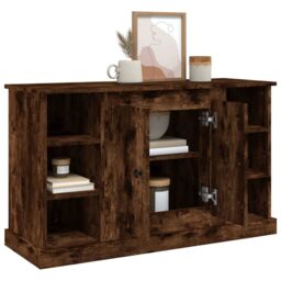 Berkfield Home Sideboard Smoked Oak 100x35.5x60 cm Engineered Wood in Brown - thumbnail 5