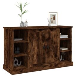 Berkfield Home Sideboard Smoked Oak 100x35.5x60 cm Engineered Wood in Brown - thumbnail 4