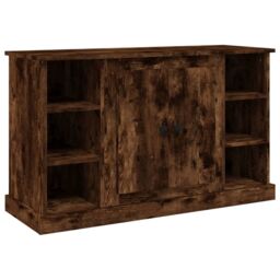 Berkfield Home Sideboard Smoked Oak 100x35.5x60 cm Engineered Wood in Brown - thumbnail 2