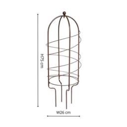Ivyline Outdoor Pot Plant Support Bronze H75cm D26cm - thumbnail 4