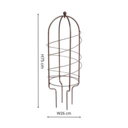 Ivyline Outdoor Pot Plant Support Bronze H75cm D26cm - thumbnail 2