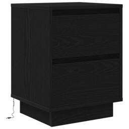 Berkfield Home Durable Bedside Cabinets with LED Lights¬†2 pcs Black 38x34x50 cm - Size: 38 x 34 x 50 cm - thumbnail 7