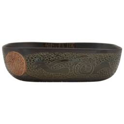 Berkfield Home Countertop Basin Black Rectangular 48x37.5x13.5 cm Ceramic - thumbnail 3