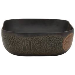 Berkfield Home Countertop Basin Black Rectangular 48x37.5x13.5 cm Ceramic - thumbnail 5