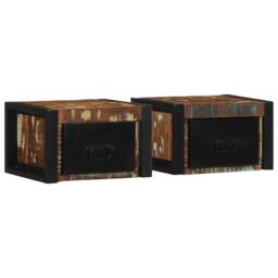 Berkfield Home Comfortable Bedside Cabinets 2 pcs Multicolour 40x35x25 cm Solid - Size: 40 x 35 x 25 cm - thumbnail 2