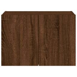 Berkfield Home TV Wall Cabinet with LED Lights Brown Oak 60x35x41 cm - Size: 60 x 35 x 41 cm - thumbnail 9
