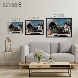 "Artery8 Paolo Uccello Saint George & The Dragon Framed Canvas Wall Art Print - Size: W12"" x H16""" - thumbnail 4