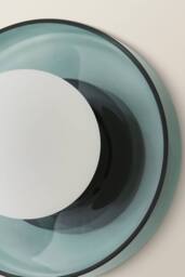 ValueLights Newbury Glass Plate with Globe Shade IP44 Bathroom Wall Light & Bulb in Jade - thumbnail 4