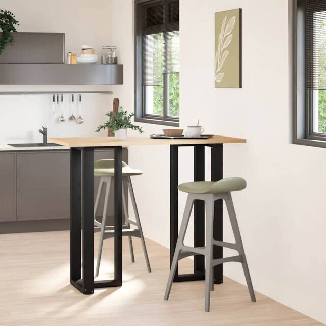 Berkfield Home Bar Table Legs T-Shaped¬†2 pcs Black 40x35x(110-111) cm Steel - image 1